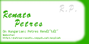 renato petres business card